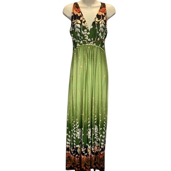 The Pyramid Collection Garden Girl Fairy Whimsy Trellis Floral Maxi Dress - Picture 1 of 9